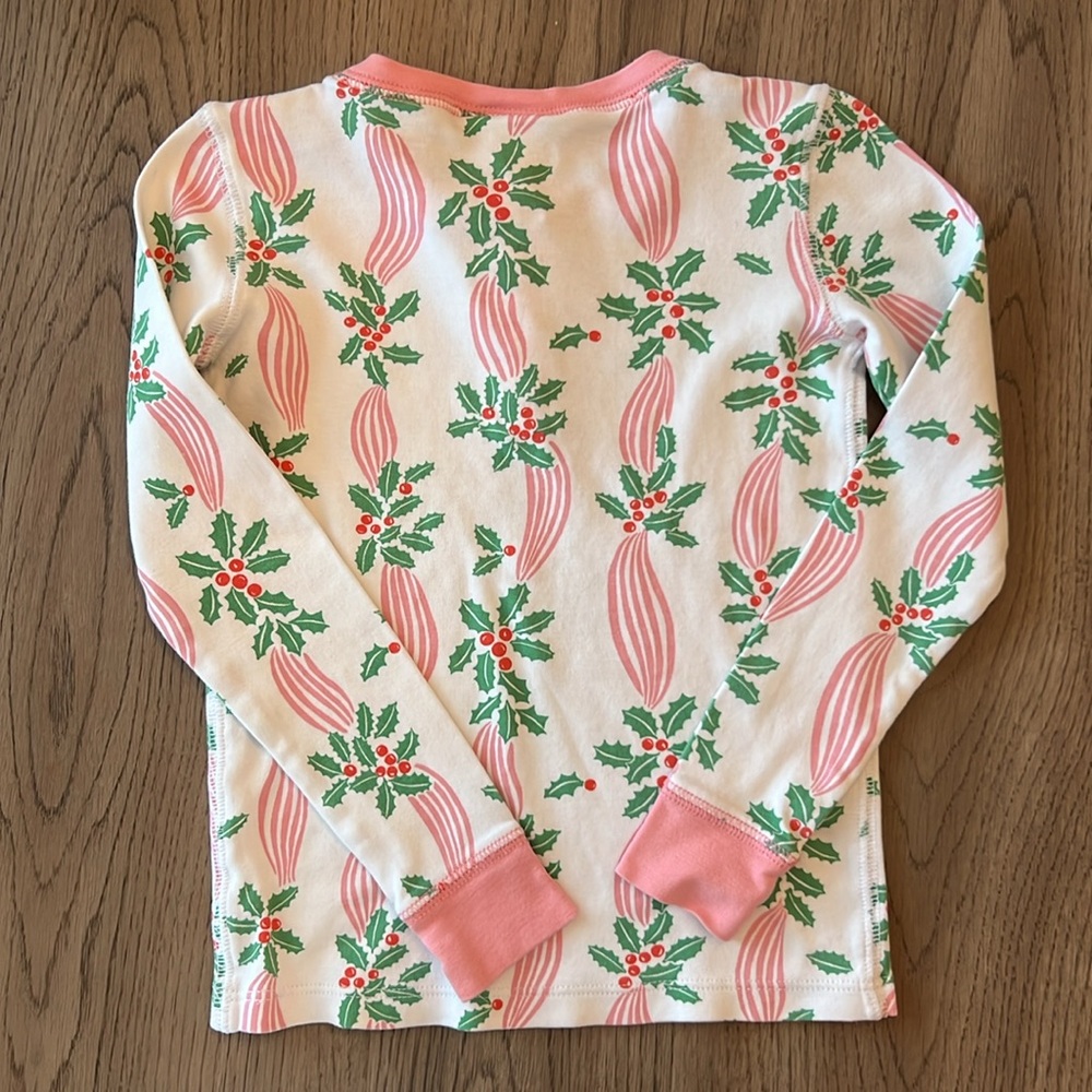 The Beaufort Bonnet Company: Festive Pajama Top Pink Stripe: Size 6 - Picture 3 of 5